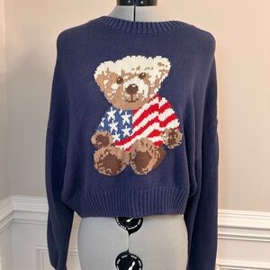 Navy Blue American Teddy Bear Sweater